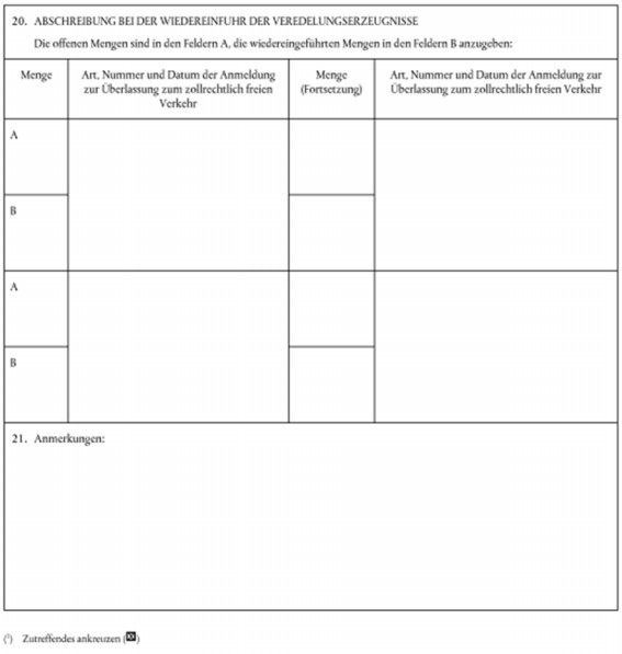 Formular INF2 - Auskunftsblatt Passive Veredelung Dreieckverkehr, Seite 3