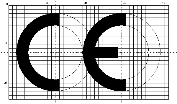 Schriftbild CE-Kennzeichnung