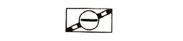 Muster: Aufkleber mit Piktogramm für Warenbeförderungen im Eisenbahnverkehr oder in Großbehältern